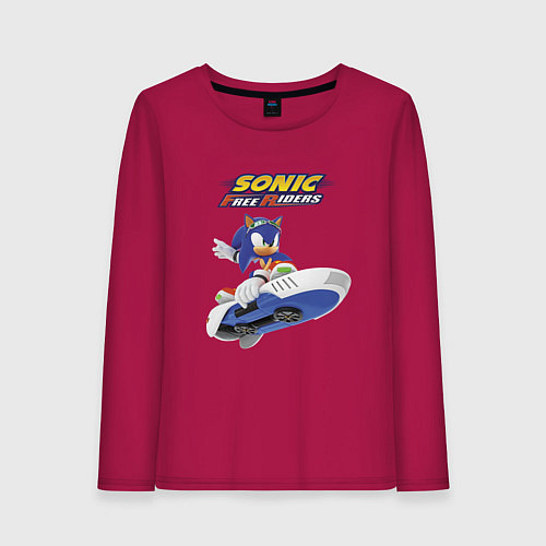 Женский лонгслив Sonic Free Riders Hedgehog Racer / Маджента – фото 1