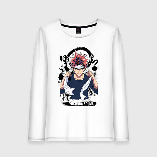 Женский лонгслив Серьёзный Сома / Белый – фото 1