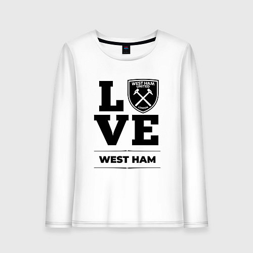 Женский лонгслив West Ham Love Классика / Белый – фото 1