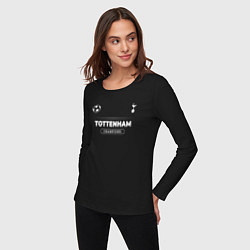 Лонгслив хлопковый женский Tottenham Форма Чемпионов, цвет: черный — фото 2