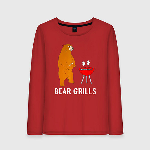 Женский лонгслив Bear Grills Беар Гриллс / Красный – фото 1