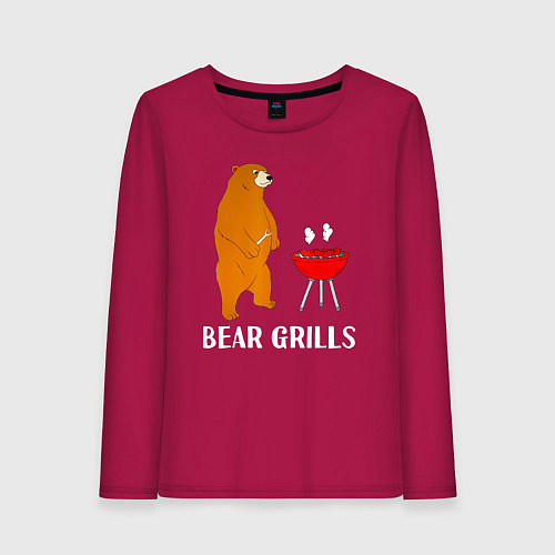 Женский лонгслив Bear Grills Беар Гриллс / Маджента – фото 1