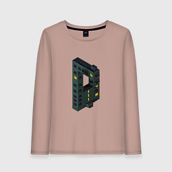 Лонгслив хлопковый женский Невозможная брежневка, цвет: пыльно-розовый