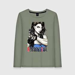 Лонгслив хлопковый женский Jill RE3, цвет: авокадо