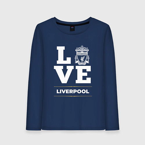 Женский лонгслив Liverpool Love Classic / Тёмно-синий – фото 1