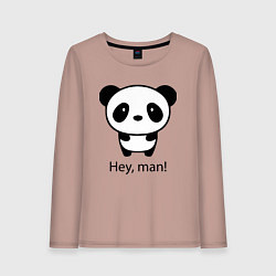 Женский лонгслив Эй, чувак! Панда Hey, man! Panda