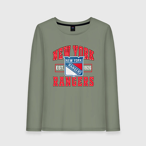 Женский лонгслив NY RANGERS NHL НЬЮ-ЙОРК РЕЙНДЖЕРС / Авокадо – фото 1