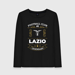 Лонгслив хлопковый женский Lazio: Football Club Number 1, цвет: черный