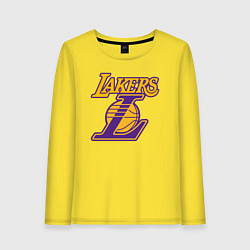 Лонгслив хлопковый женский Lakers Лейкерс Коби Брайант, цвет: желтый
