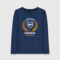 Женский лонгслив Лого Arsenal и надпись Legendary Football Club