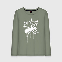 Лонгслив хлопковый женский Draw white logo - Ant, цвет: авокадо