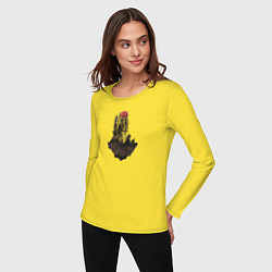 Лонгслив хлопковый женский Медвежий остров, цвет: желтый — фото 2