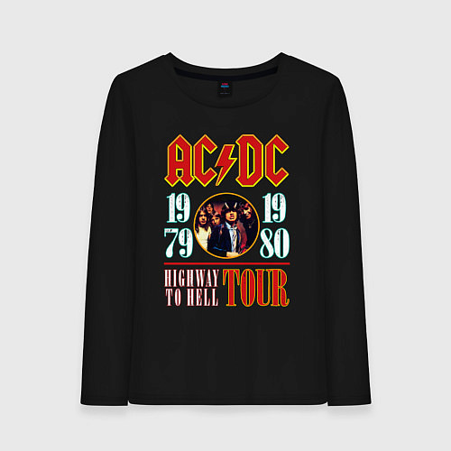 Женский лонгслив ACDC HIGHWAY TO HELL TOUR / Черный – фото 1