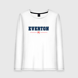 Лонгслив хлопковый женский Everton FC Classic, цвет: белый