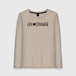 Лонгслив хлопковый женский Life Is Strange Game logo, цвет: миндальный