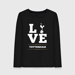 Лонгслив хлопковый женский Tottenham Love Classic, цвет: черный