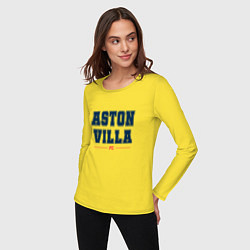 Лонгслив хлопковый женский Aston Villa FC Classic, цвет: желтый — фото 2