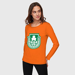 Лонгслив хлопковый женский Team - Celtics, цвет: оранжевый — фото 2