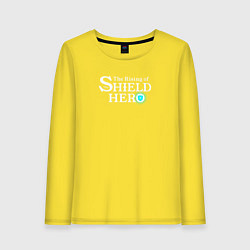 Лонгслив хлопковый женский The Rising of the Shield Hero logo white color, цвет: желтый