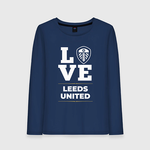 Женский лонгслив Leeds United Love Classic / Тёмно-синий – фото 1