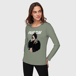 Лонгслив хлопковый женский Helena Bonham Carter, цвет: авокадо — фото 2
