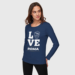 Лонгслив хлопковый женский Roma Love Classic, цвет: тёмно-синий — фото 2