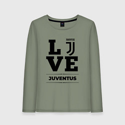 Лонгслив хлопковый женский Juventus Love Классика, цвет: авокадо