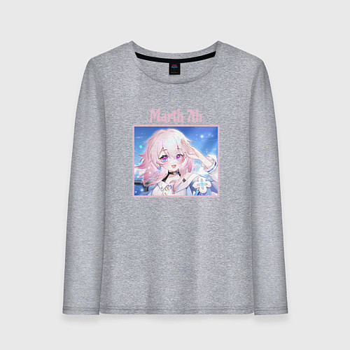 Женский лонгслив Улыбка 7 марты Honkai star rail / Меланж – фото 1