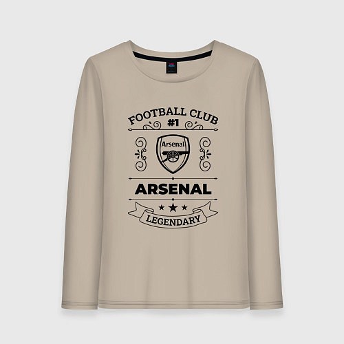 Женский лонгслив Arsenal: Football Club Number 1 Legendary / Миндальный – фото 1