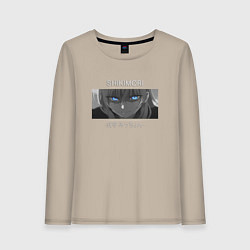 Лонгслив хлопковый женский Micchon Shikimori Kawaii dake ja Nai, цвет: миндальный