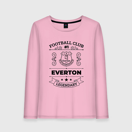 Женский лонгслив Everton: Football Club Number 1 Legendary / Светло-розовый – фото 1