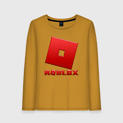 Женский лонгслив ROBLOX логотип красный градиент
