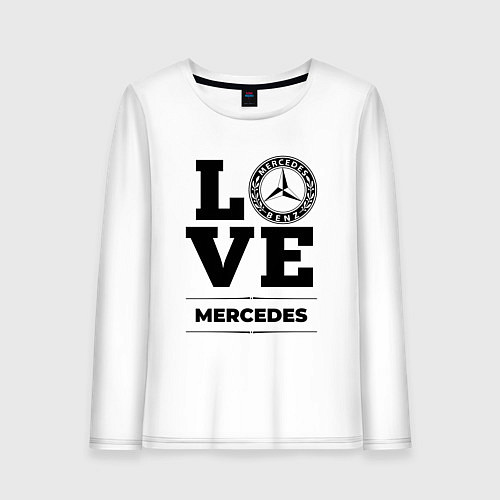 Женский лонгслив Merсedes Love Classic / Белый – фото 1