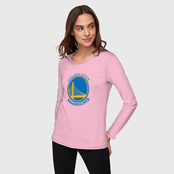 Лонгслив хлопковый женский Голден Стэйт Уорриорз NBA, цвет: светло-розовый — фото 2