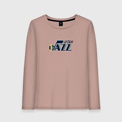 Лонгслив хлопковый женский Юта Джаз NBA, цвет: пыльно-розовый