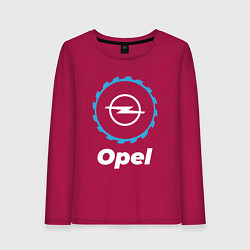 Лонгслив хлопковый женский Opel в стиле Top Gear, цвет: маджента