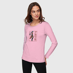 Лонгслив хлопковый женский Опасная Акацуки Log Horizon, цвет: светло-розовый — фото 2