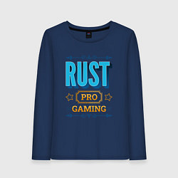 Лонгслив хлопковый женский Игра Rust PRO Gaming, цвет: тёмно-синий