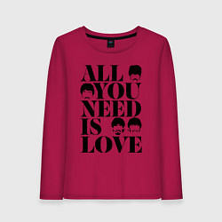 Женский лонгслив ALL YOU NEED IS LOVE THE BEATLES