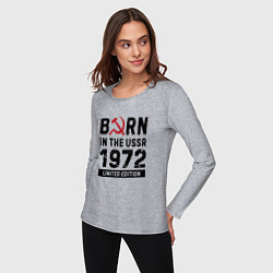 Лонгслив хлопковый женский Born In The USSR 1972 Limited Edition, цвет: меланж — фото 2