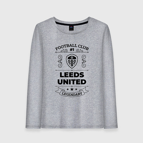 Женский лонгслив Leeds United: Football Club Number 1 Legendary / Меланж – фото 1