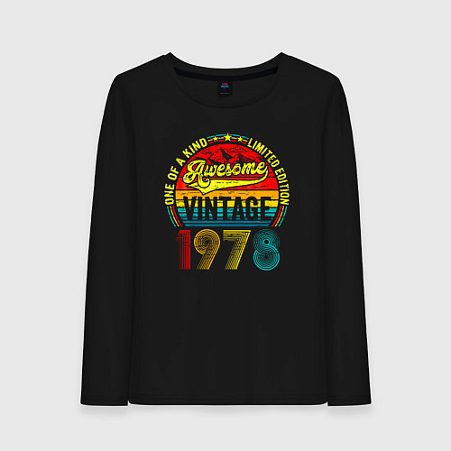 Женский лонгслив Единственный в своем роде 1978 / Черный – фото 1