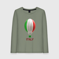 Женский лонгслив 3d aerostat Italy flag