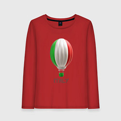 Женский лонгслив 3d aerostat Italy flag