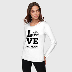 Лонгслив хлопковый женский Hitman Love Classic, цвет: белый — фото 2