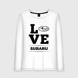 Лонгслив хлопковый женский Subaru Love Classic, цвет: белый
