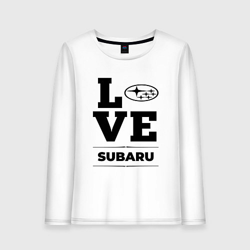 Женский лонгслив Subaru Love Classic / Белый – фото 1