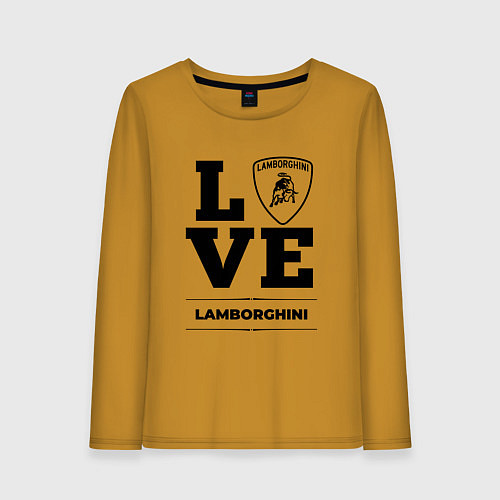 Женский лонгслив Lamborghini Love Classic / Горчичный – фото 1