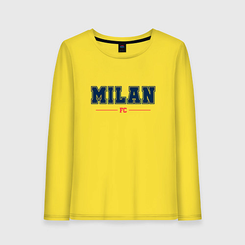 Женский лонгслив Milan FC Classic / Желтый – фото 1