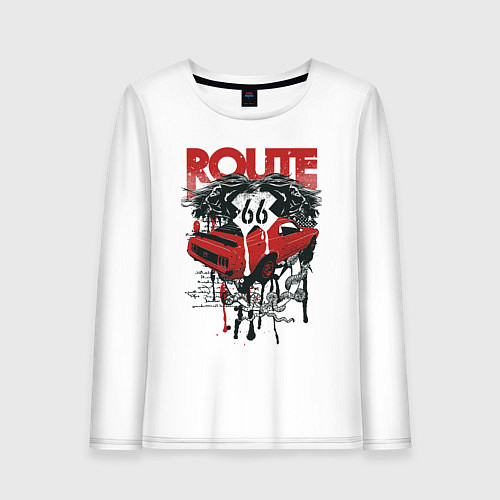 Женский лонгслив 66 / Белый – фото 1
